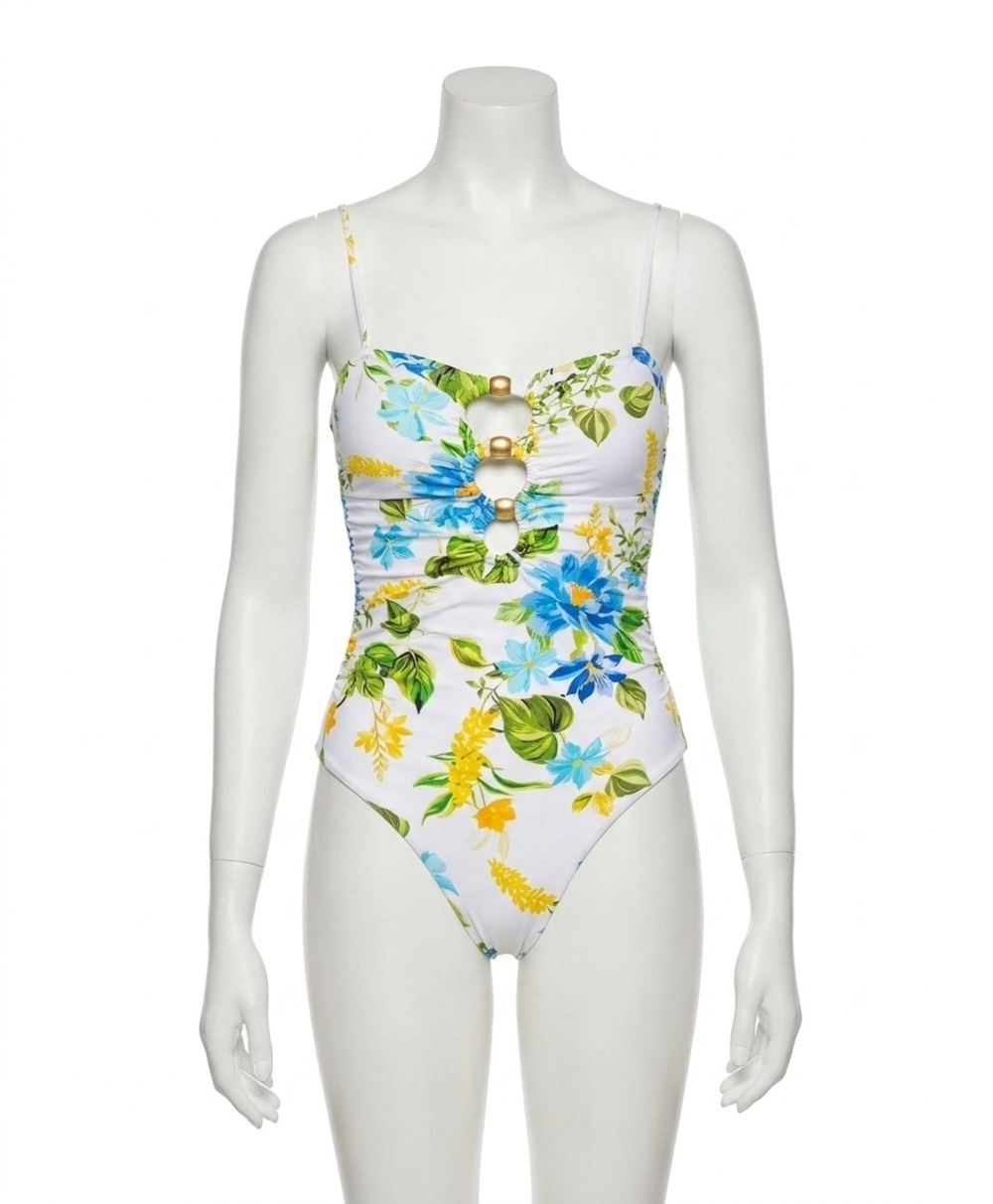 NEW PQ SWIM keyhole one piece in bluebell